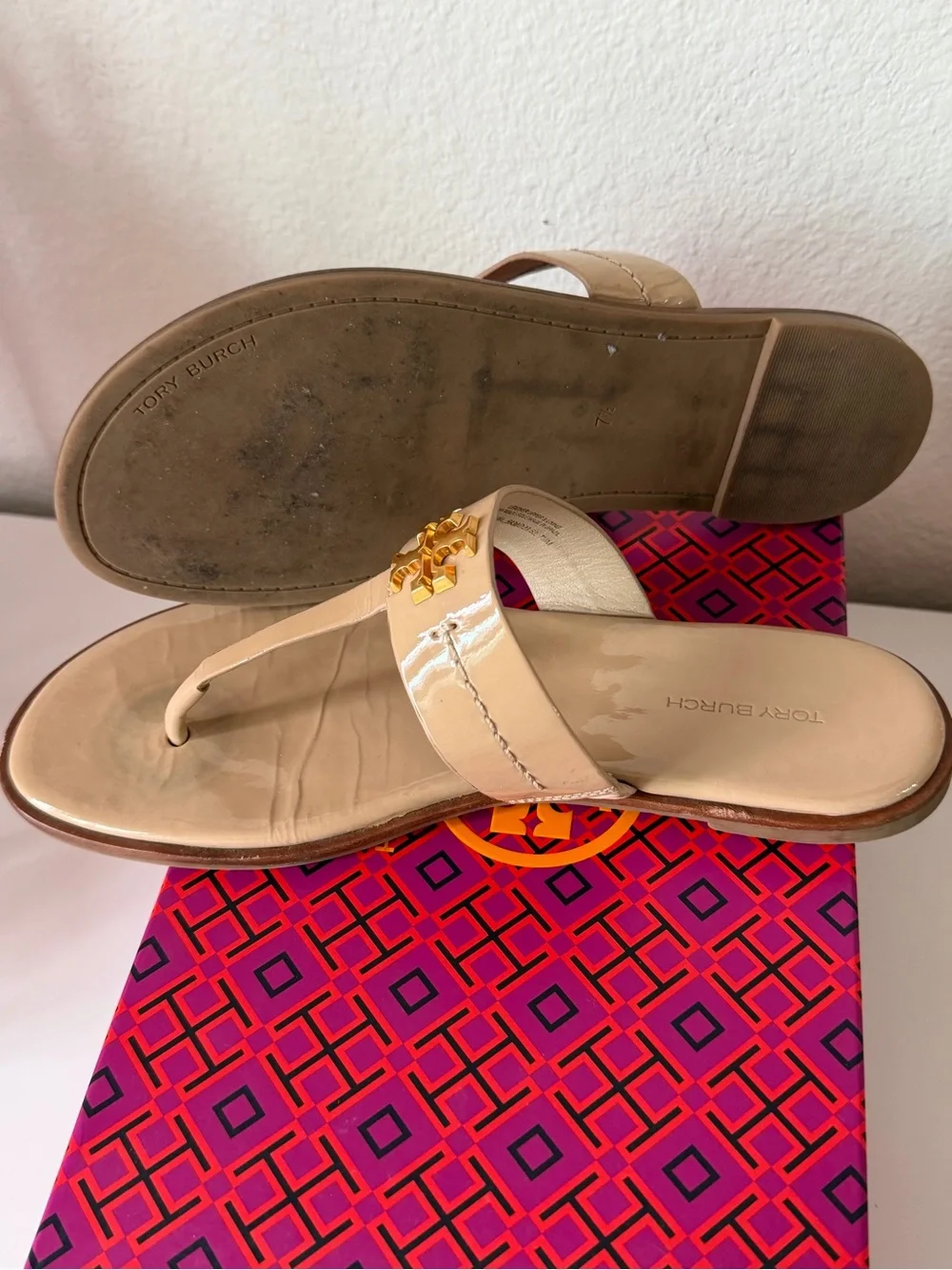 Tory Burch patent thong
